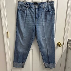 Banana Republic Slouch Jean Size 33/16 Blue Denim Cuff